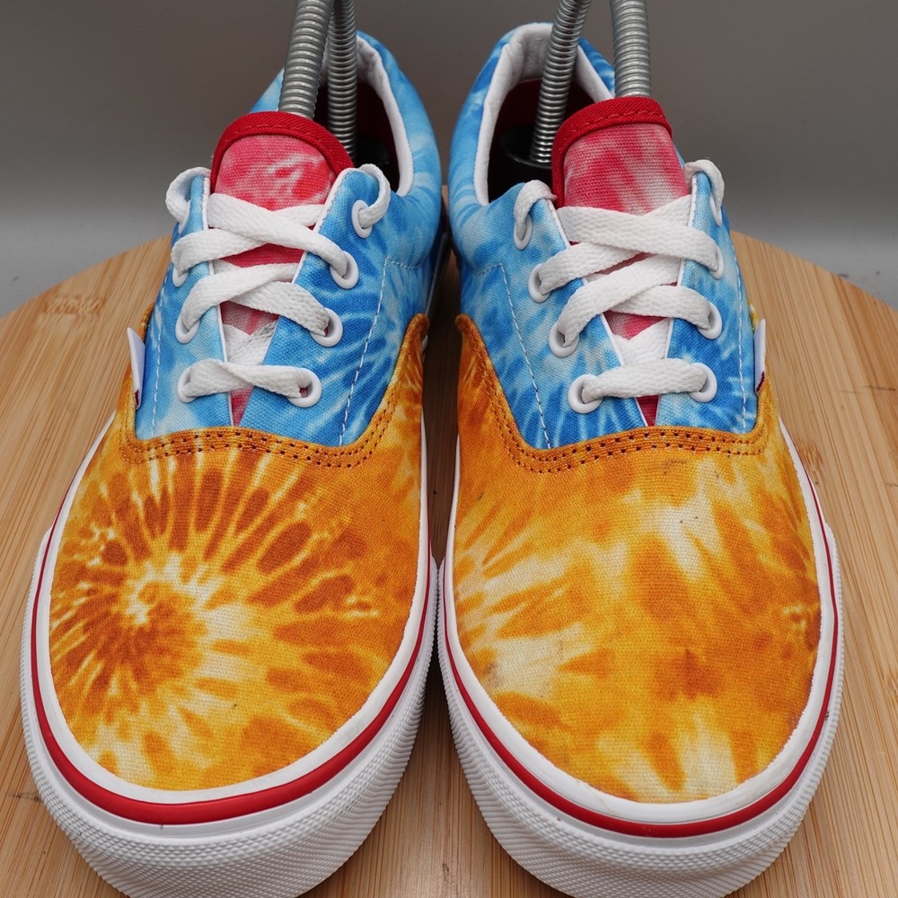 Vans Tie Dye Off the Wall Juniors 6.5 Classic Shoes Sneakers Blue Red  508731‎ - Picture 3 of 10
